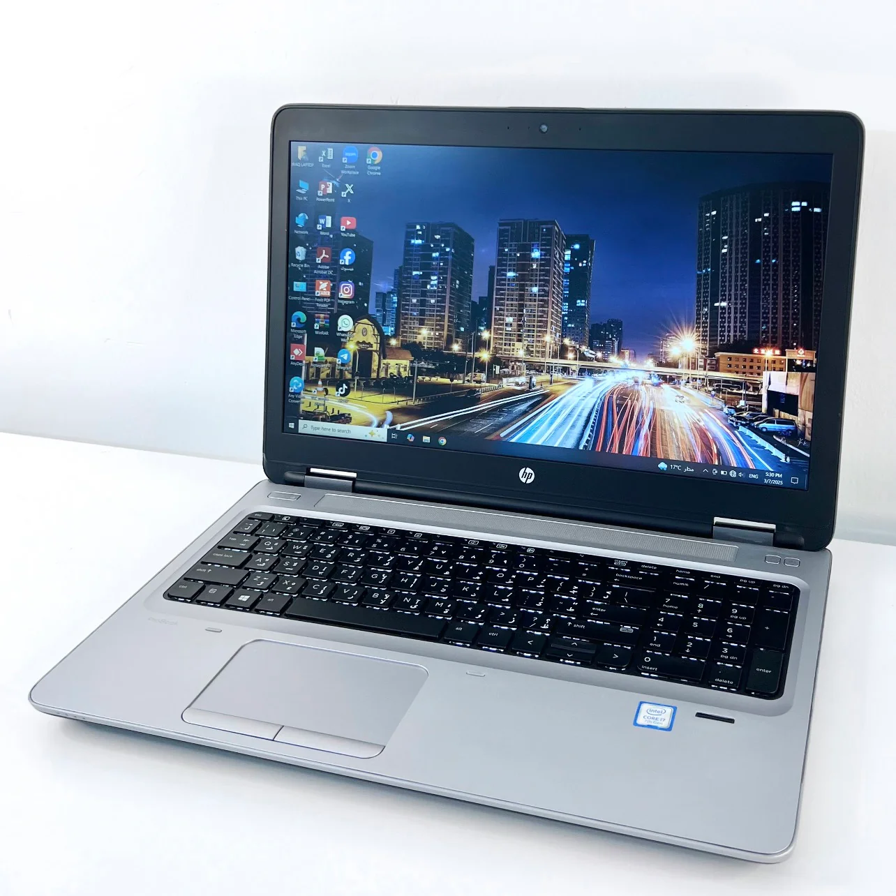 HP ProBook 650 G3 اقوي لابتوب واسرع لابتوب من اتش بي كور اي5 جيل سابع بهارد 256 جيجا اس اس دي – ورام 8 جيجا وشاشة 15.6 – وكارت فيجا انتل 1 جيجا