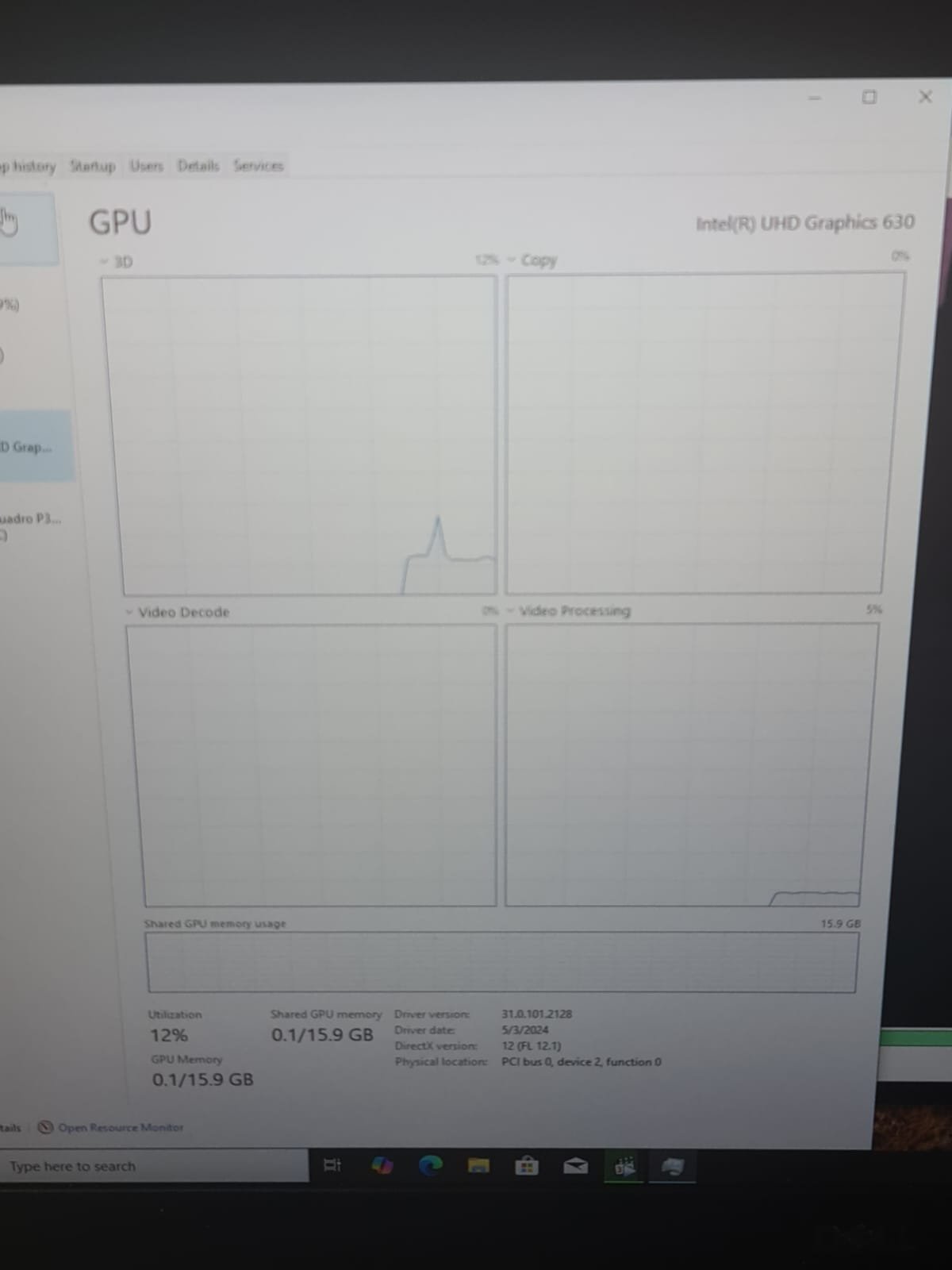 Dell precision 7730 i7 8th  ,16,512, vga 6gb