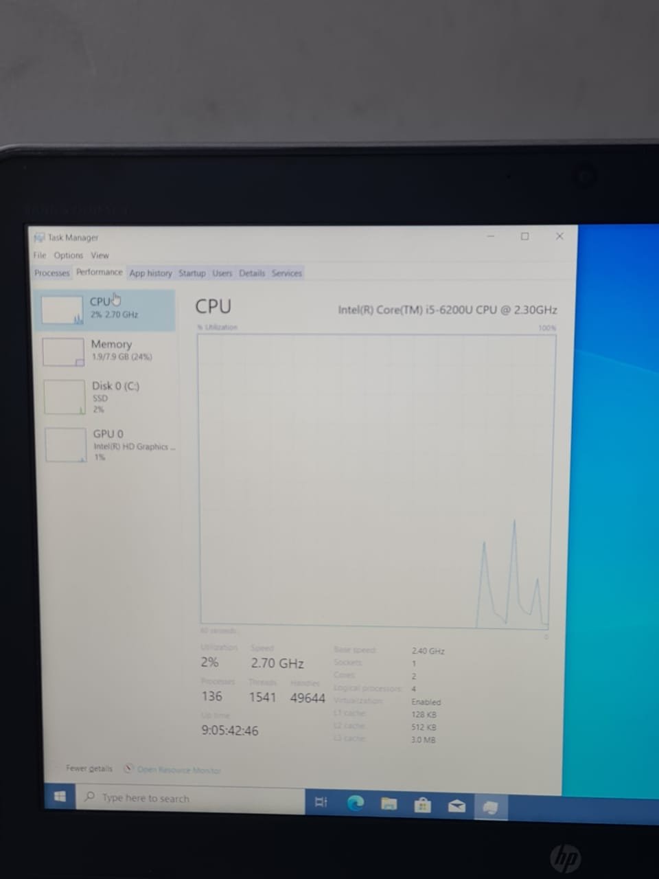 جيل سادس HP ELITEBOOK 850 G3 بحالة الزيرو وبشاشة 15.6 (هارد 128 + هارد 500 جيجا) رام 8 جيجا DDR4 - 9